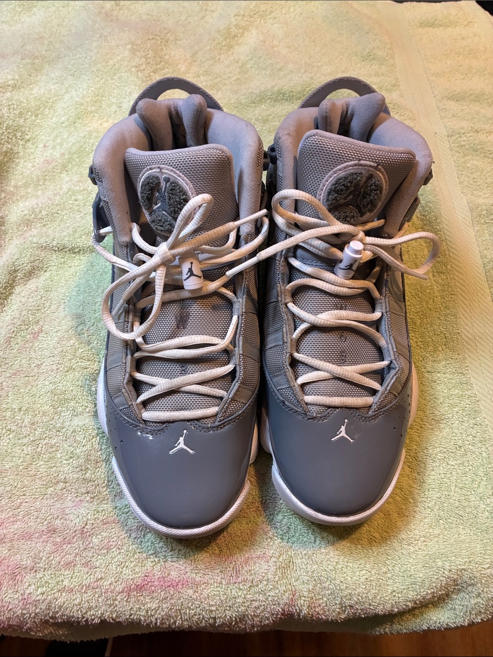 Jordan 6 Rings men’s sneakers. Cool Grey White
